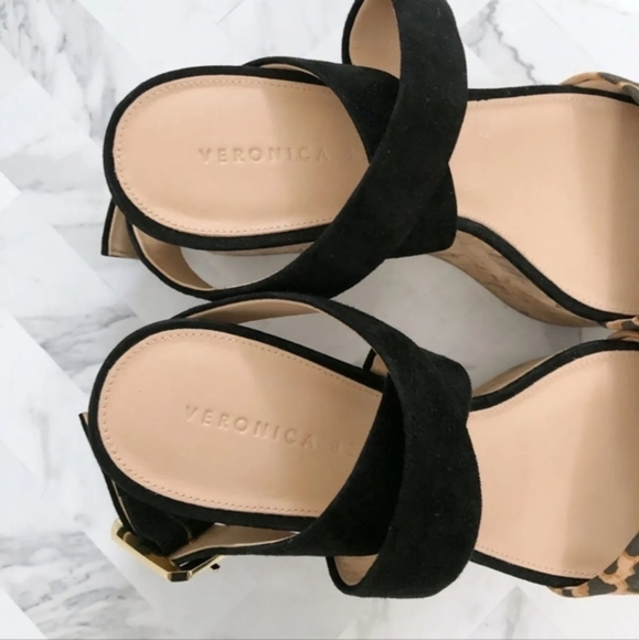 VERONICA BEARD Hurley Leopard-Print Platform Wedge Sandals - Picture 6 of 8